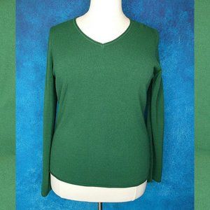 White Stag Green V Neck Sweater XXL